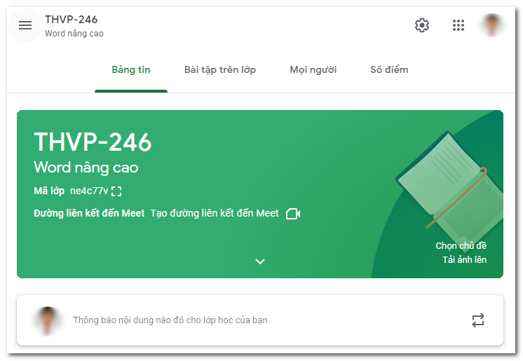 Hướng dẫn sử dụng Google Classroom dành cho Giảng viên 165