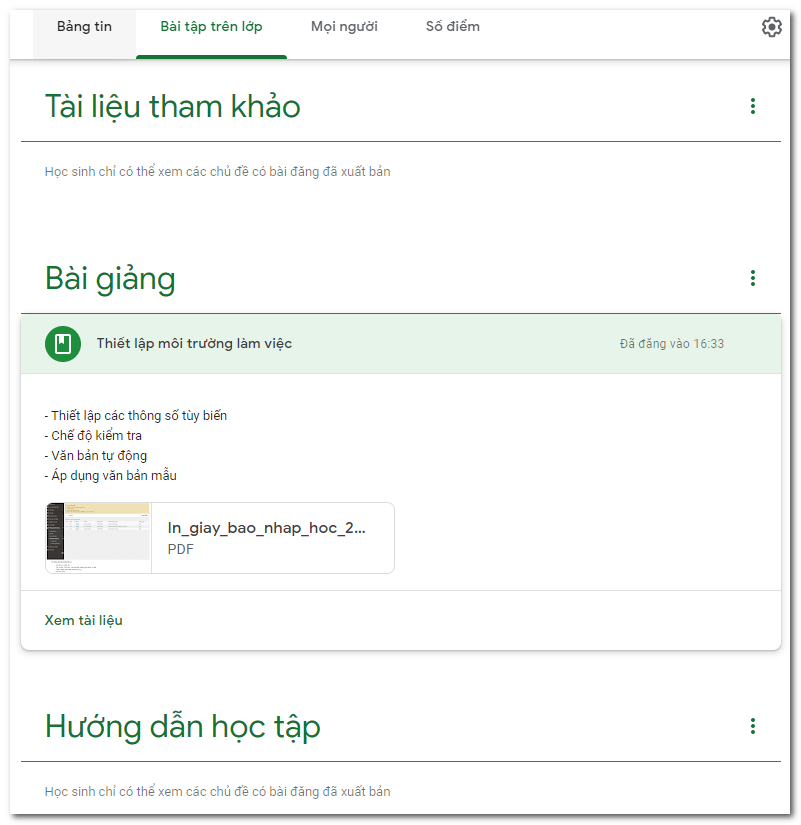 Hướng dẫn sử dụng Google Classroom dành cho Giảng viên 502