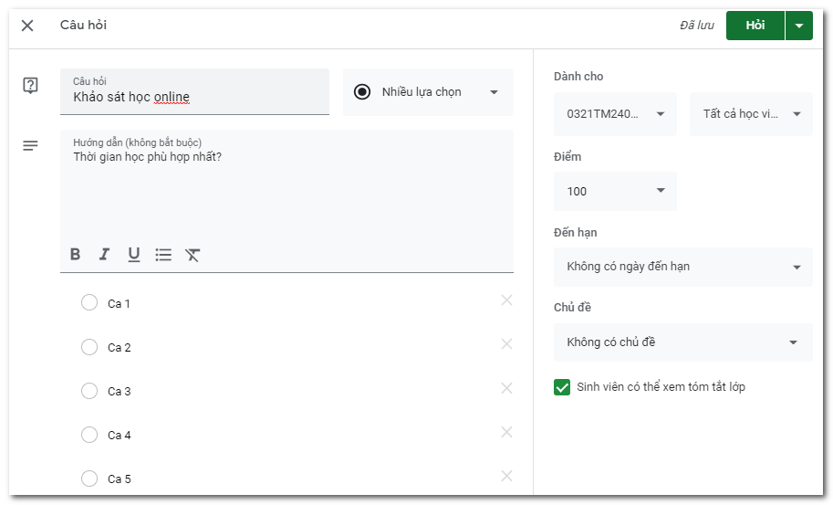 Hướng dẫn sử dụng Google Classroom dành cho Giảng viên 633