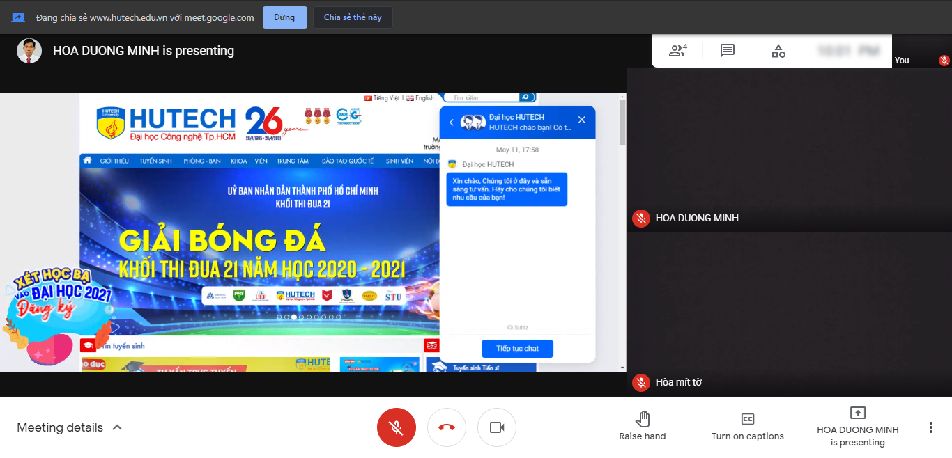 Hướng dẫn sử dụng Google Meet dành cho Giảng viên 376