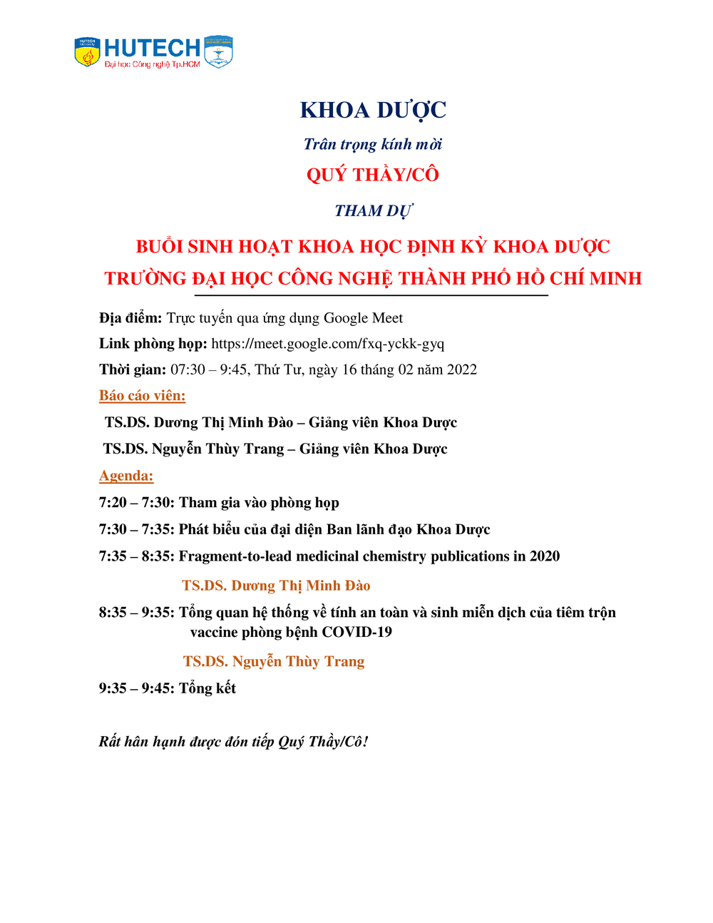 Thông báo - Thư mời tham dự sinh hoạt Khoa học định kỳ tháng 02/2022 4