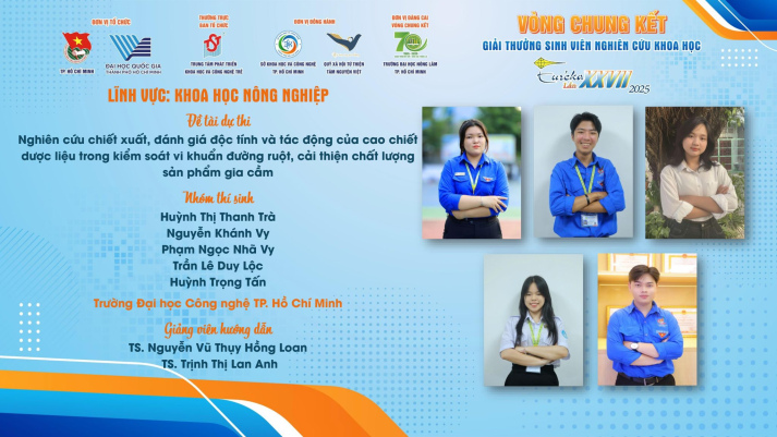 13Win 21 link không chặn 13win com Đăng ký 60K đạt giải Khuyến Khích lĩnh vực Khoa Học Nông Nghiệp tại Giải thưởng 13Win 21 link không chặn Nghiên cứu Khoa Học Eureka lần thứ XXVII - 2025 7