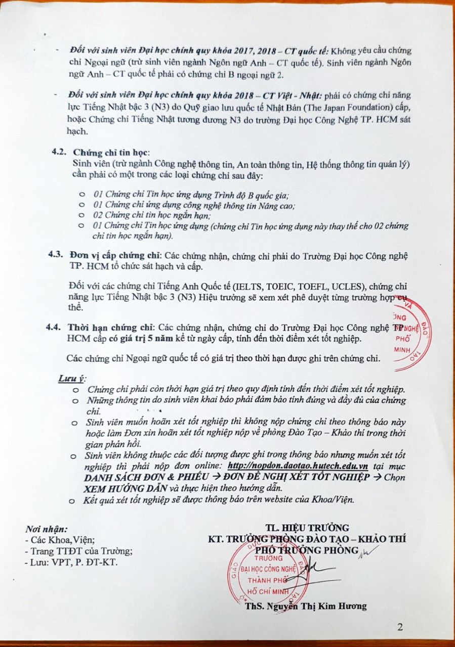 V/v THỜI HẠN NỘP ONLINE CHỨNG CHỈ NGOẠI NGỮ, TIN HỌC XÉT TỐT NGHIỆP DÀNH CHO SV NGÀNH THÚ Y KHÓA 2018 5