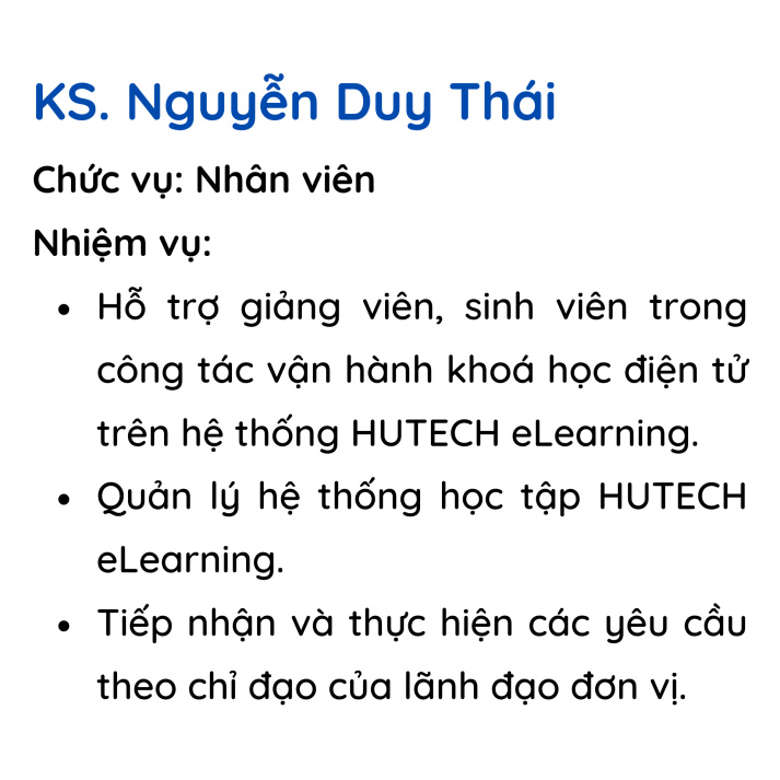 Đội ngũ nhân viên Trung tâm Dạy học số 25
