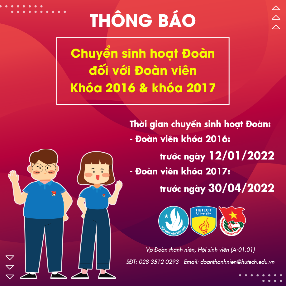 [THÔNG BÁO] Thông tin chuyển sinh hoạt Đoàn đối với Đoàn viên Khóa 2016 và 2017 14