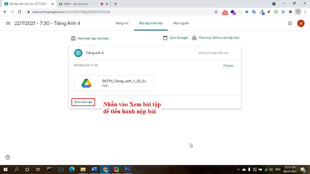 Tips 13Win 21 link không chặn - Hướng dẫn thi học kỳ trực tuyến qua Google Classroom và Google Meet 198
