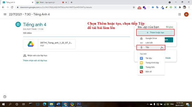 Tips 13Win 21 link không chặn - Hướng dẫn thi học kỳ trực tuyến qua Google Classroom và Google Meet 209