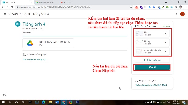 Tips 13Win 21 link không chặn - Hướng dẫn thi học kỳ trực tuyến qua Google Classroom và Google Meet 220