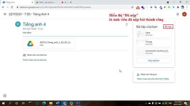 Tips 13Win 21 link không chặn - Hướng dẫn thi học kỳ trực tuyến qua Google Classroom và Google Meet 228