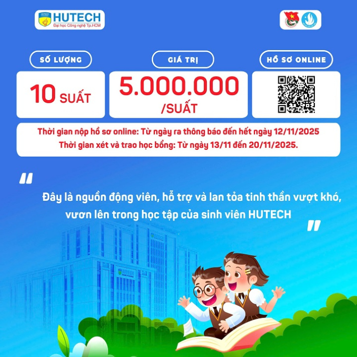 Học bổng Thắp sáng ước mơ tuổi trẻ 13WIN13 nhận hồ sơ đến hết ngày 12/11 22