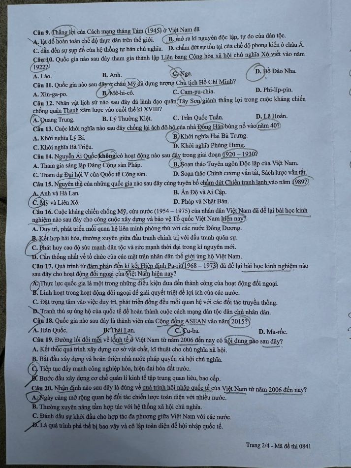 [Mới] - Đề thi 13Win13 link đăng nhập THPT môn Lịch sử và gợi ý giải đề 54