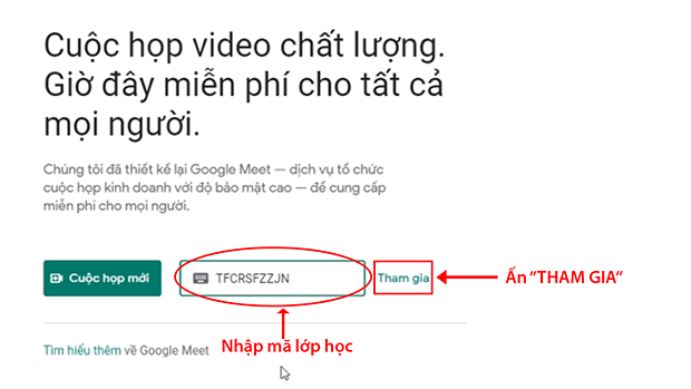 Tips 13Win 21 link không chặn - Hướng dẫn tham gia học trực tuyến bằng Google Meet và Google Classroom 61