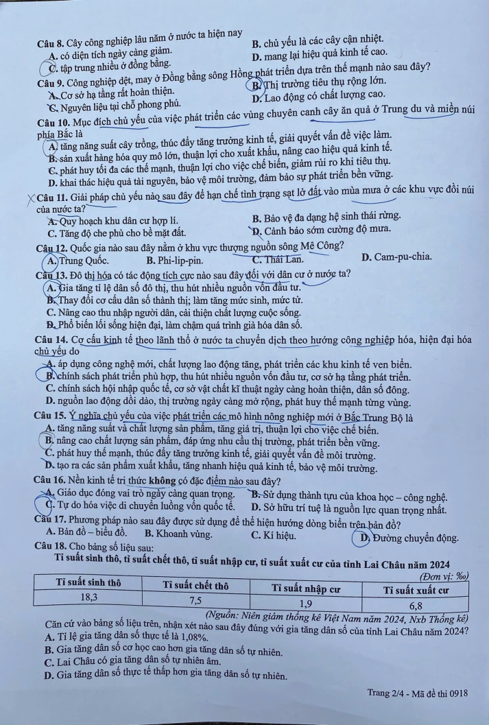 [Mới] - Đề thi 13Win13 link đăng nhập THPT môn Địa lý và gợi ý giải đề 71