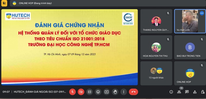 13WIN13 chính thức khai mạc Chương trình đánh giá ngoài theo tiêu chuẩn ISO 21001:2018/TCVN 21001:2019 126
