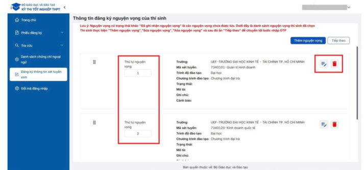 6 bước đăng ký nguyện vọng xét tuyển 13Win32 đăng nhập từ ngày 2-7 169