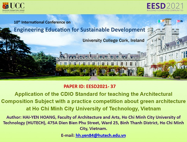 Giảng viên Khoa Kiến trúc - Mỹ thuật báo cáo tại Hội thảo Quốc tế EESD2021 về F13win nhà cái cho sự phát triển bền vững 74