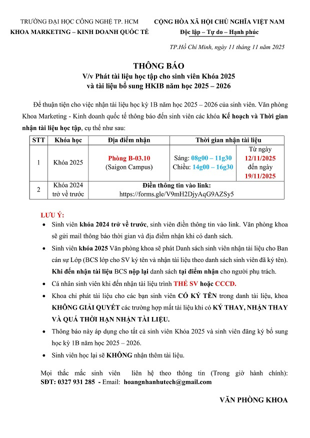 [THÔNG BÁO] Phát tài liệu 13Win 21 kênh chính thức cho Tải app 13Win khoá 2025 & Tài liệu bổ sung HK1B năm học 2025 - 2026 cho Tải app 13Win 11