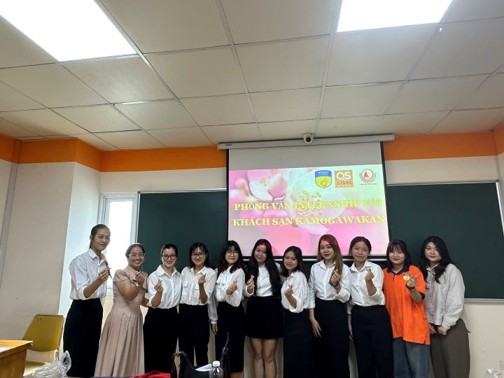 13Win 21 link không chặn Khoa Nhật Bản Học tham gia phỏng vấn chương trình Japan Internship với Khách sạn Kamogawakan 15