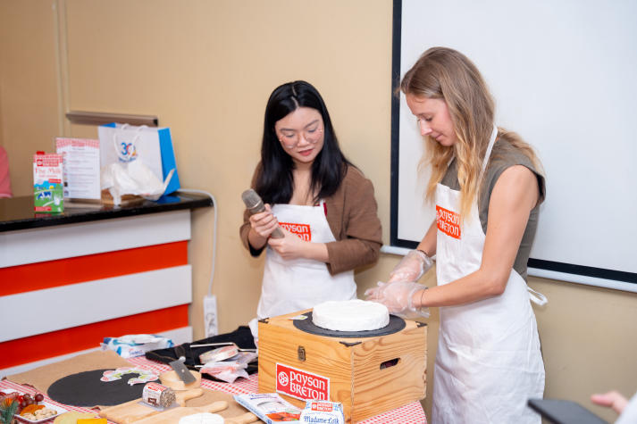 13WIN13 Tourism and Hospitality Management students explore the art of cheese with experts from Paysan Breton 70