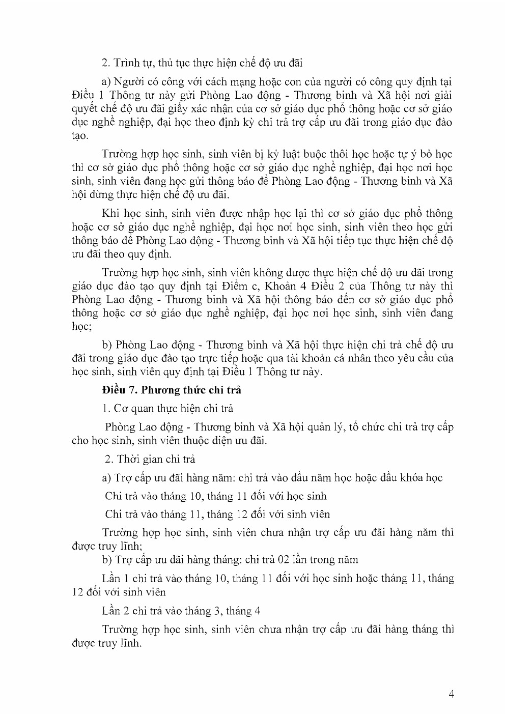 Thông tư 36/2015/TT-BLĐTBXH hướng dẫn chế độ ưu đãi đối với người có công với cách mạng 6