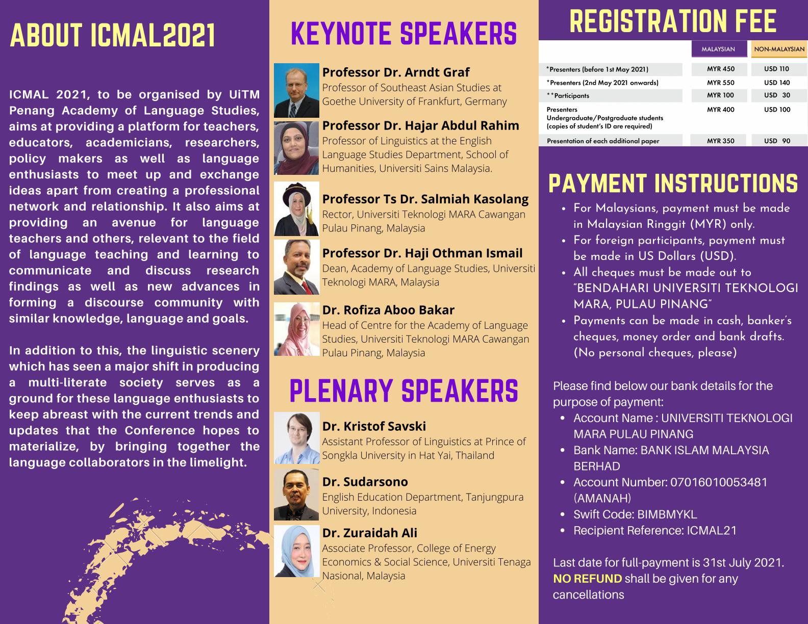 ICMAL 2021: 1st International Conference on Modern Languages and Applied Linguistics 7