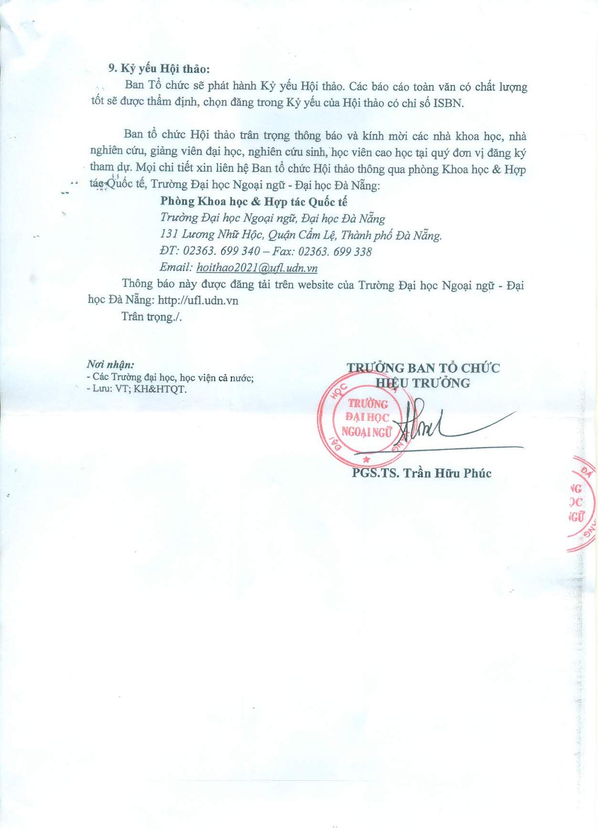 Thông báo Hội thảo PPGDTA tại Đại học Đà Nẵng 6