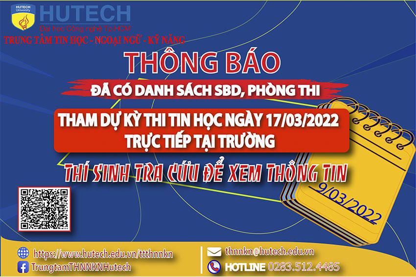 LỊCH THI TIN HỌC NGÀY 17/03/2022 2