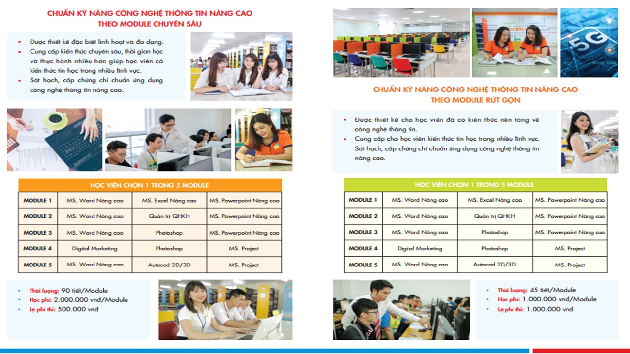 Chương trình Tin học CHUẨN ĐẦU RA  đang đào tạo tại Trung tâm 3
