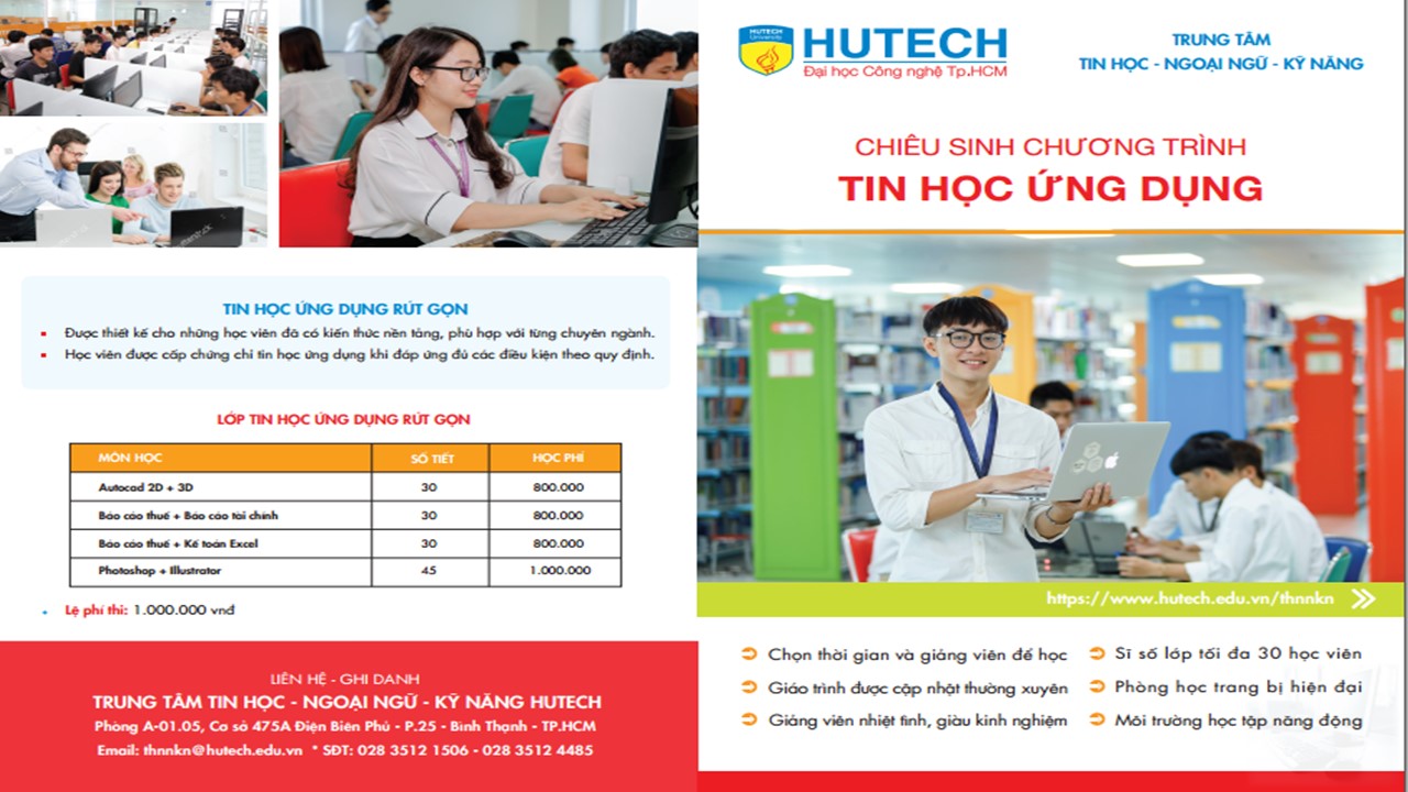 Chương trình Tin học CHUẨN ĐẦU RA  đang đào tạo tại Trung tâm 4