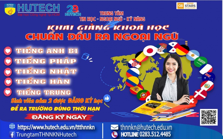 Thông báo Kế hoạch khai giảng các lớp Ngoại ngữ chuẩn đầu ra khai giảng tháng tháng 4/2024 đợt 2 cập nhật ngày 2/04/2024 2