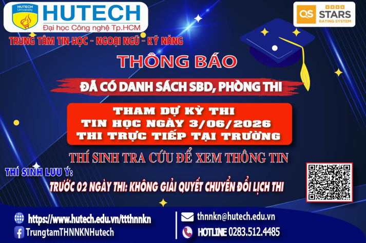 Đã có danh sách phòng thi, số bao danh Thi Ngoại ngữ, thi ngày3/06/2026. Thi sinh tra cứu để biết thông tin 2