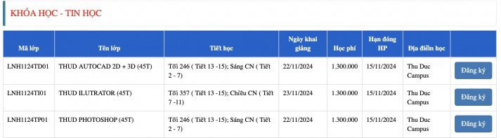 HƯỚNG DẪN ĐĂNG KÝ THAM GIA CÁC KHOÁ HỌC TIN HỌC CHUẨN ĐẦU RA, KHOÁ TIN HỌC KHÔNG BẮT BUỘC TỪ THÁNG 11.2024 TRỞ ĐI 38