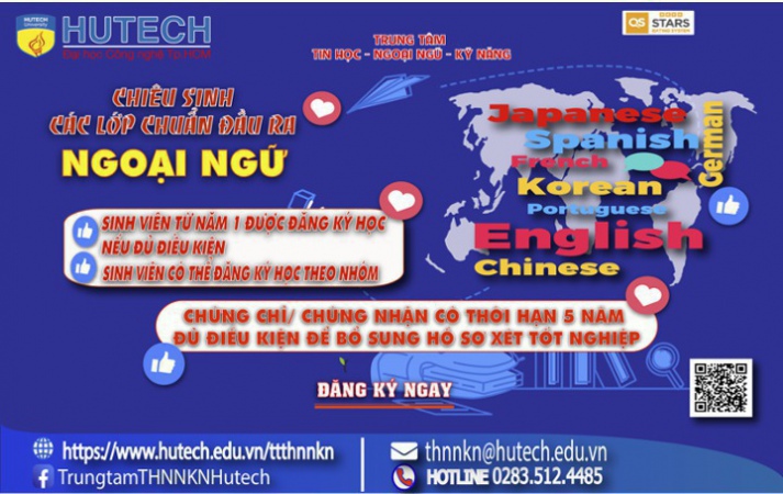 Thông báo Kế hoạch khai giảng các lớp Ngoại ngữ chuẩn đầu ra khai giảng tháng tháng 4/2024 đợt 1 cập nhật ngày 20/03/2024 2