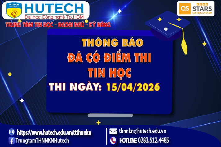 Thông báo đã có kết quả thi Tin học, thi ngày15/04/2026. Thí sinh xem hướng dẫn để tra cứu 2