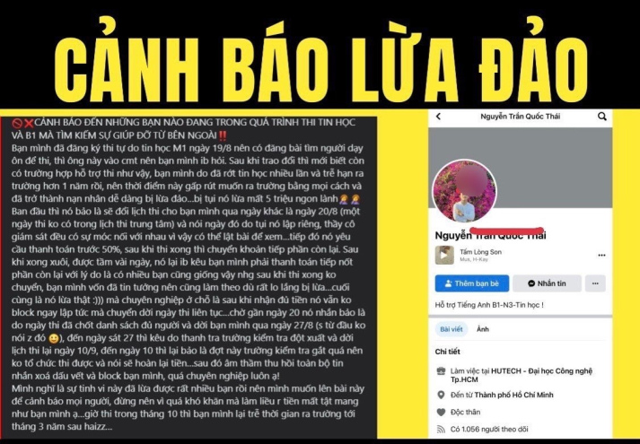 THÔNG BÁO CẢNH BÁO LỪA ĐẢO – MẠO DANH GIẢNG VIÊN, NHÂN VIÊN TRUNG TÂM ĐỂ TRỤC LỢI 25