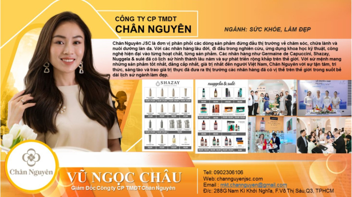 Ms. Vũ Ngọc Châu - Giám Đốc Công Ty CP TMĐT Chân Nguyên 5