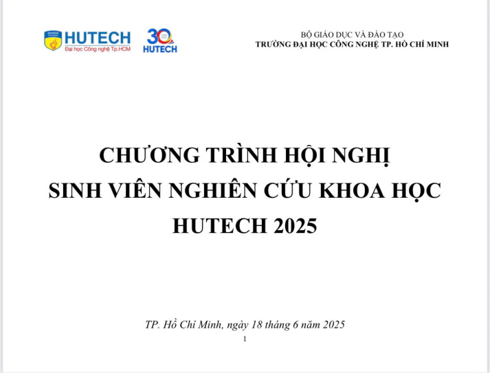 CHƯƠNG TRÌNH HỘI NGHỊ  SINH VIÊN NGHIÊN CỨU KHOA HỌC 13WIN13 2025 17