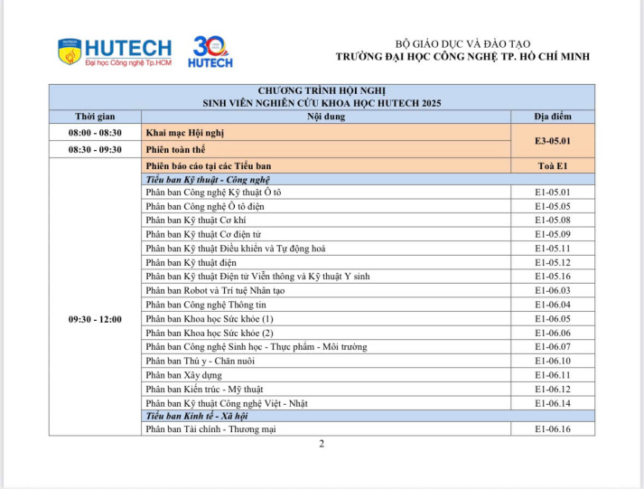 CHƯƠNG TRÌNH HỘI NGHỊ  SINH VIÊN NGHIÊN CỨU KHOA HỌC 13WIN13 2025 19