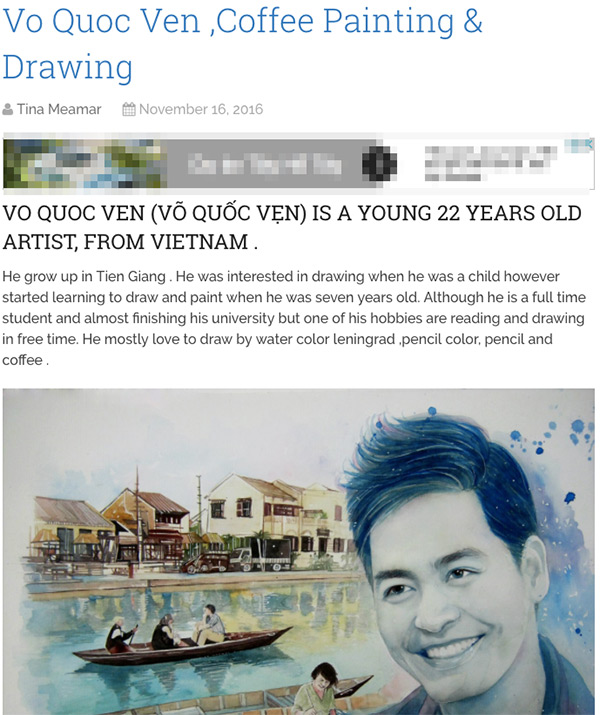 9X chuyên vẽ chân dung sao Việt được vinh danh trên tạp chí 13Win ok VIP tỷ lệ kèo WC 2026 nổi tiếng hàng đầu của Mỹ